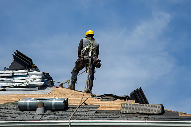 Professional Roof Replacement technician working in Rootstown, OH